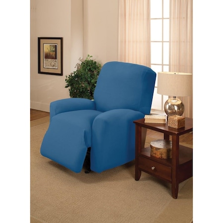 Stretch Jersey Large Recliner Slipcover, Blue